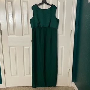 Von Bramlett long dark green formal dress